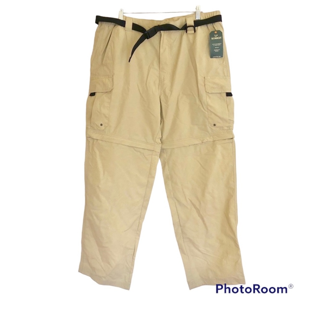 NWT Men’s Outdoor Life Convertible Khaki Pants / Shorts, Size 38